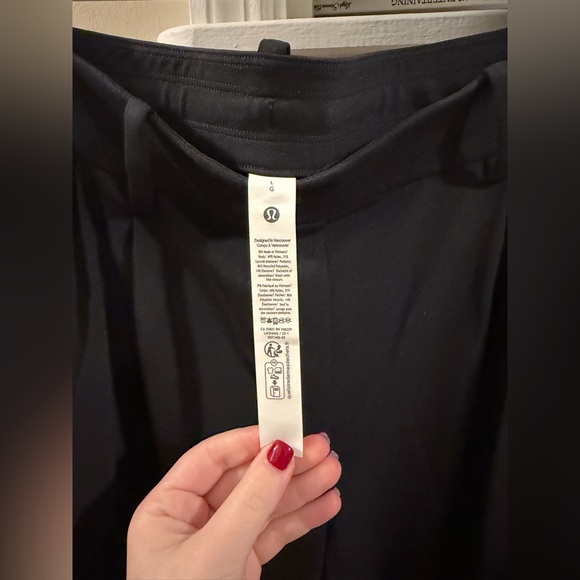 Lululemon High-Rise Daydrift Women's Black Regular Wide-Leg Trousers Pants - Picture 9 of 13